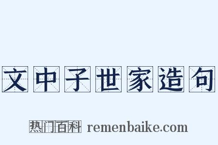 文中子世家造句是什么意思的图片